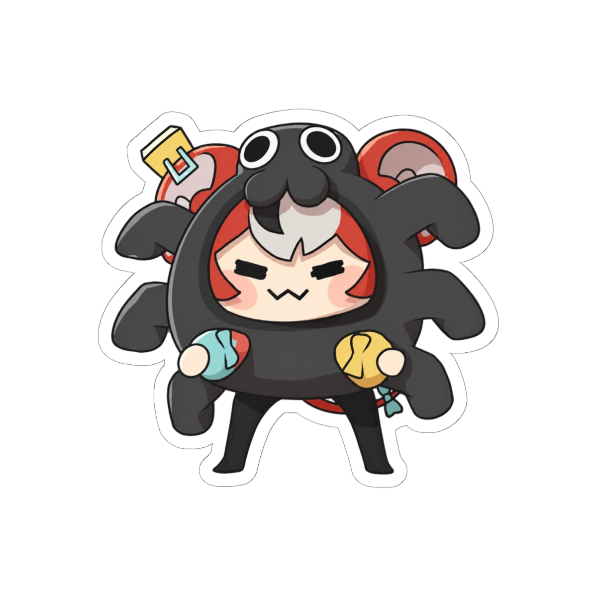 Hakos Baelz Chibi Chaos Girl Sticker | Cute Hololive VTuber Vinyl Decal - Official Stickers merchandise