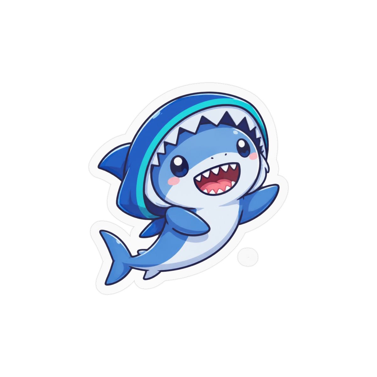 Gawr Gura Chomp Cute Shark Sticker | Adorable Hololive Vinyl Decal - alternate angle 2, merchandise