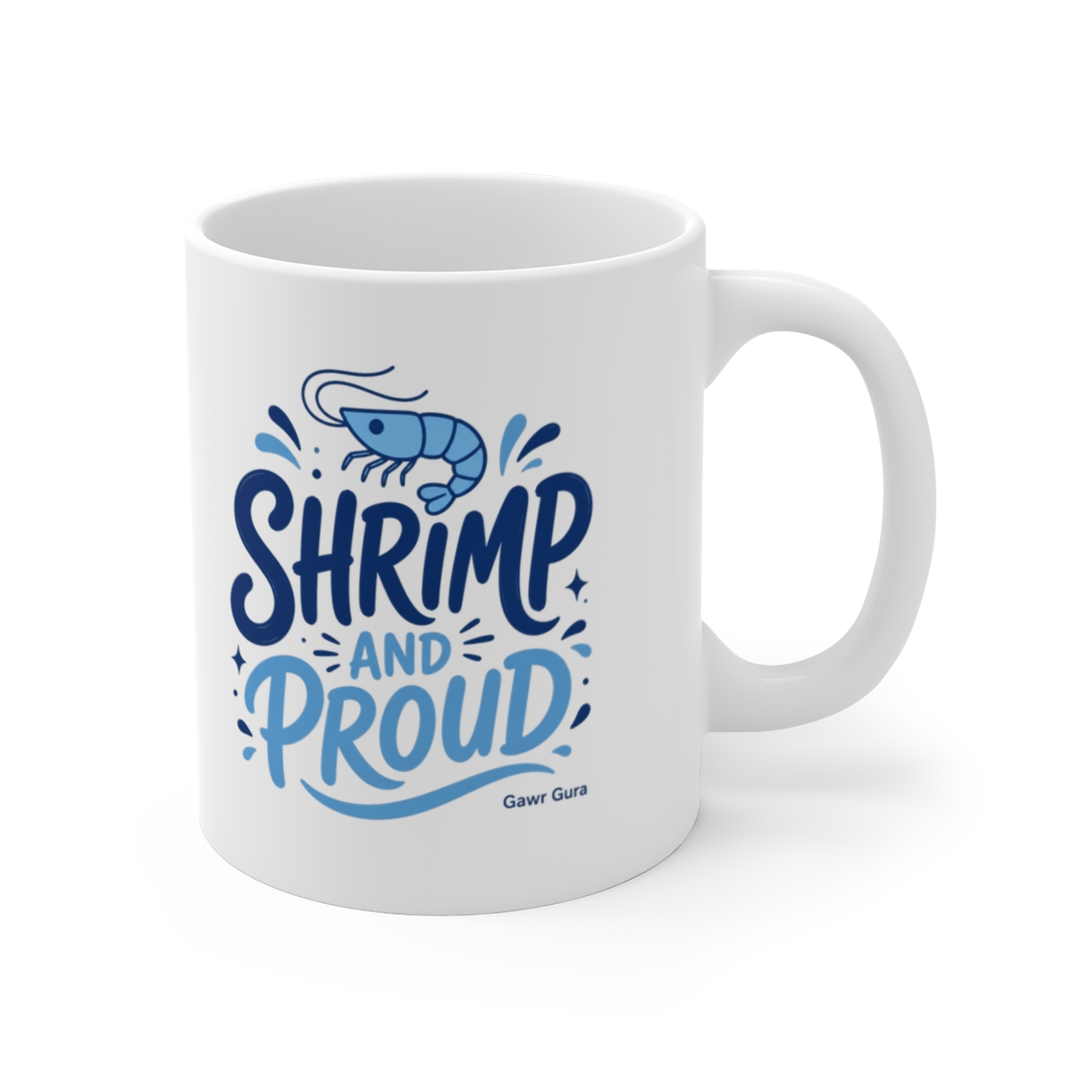 Hololive EN "SHRIMP AND PROUD" White Mug - Official Mugs & Drinkware merchandise