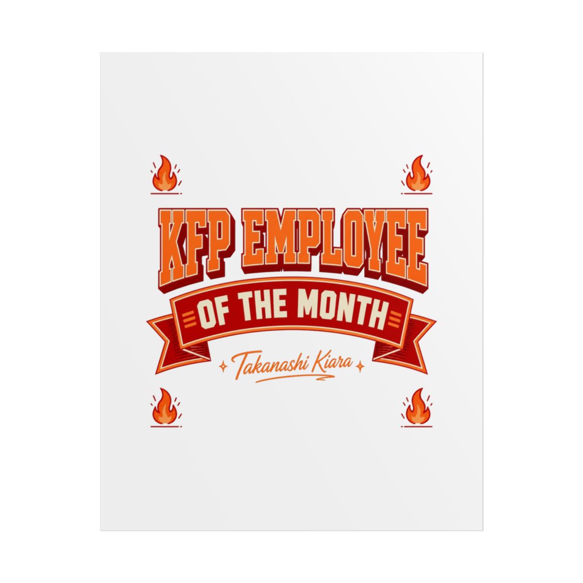 Hololive EN "KFP Employee of the Month" Poster - Official Posters & Wall Art merchandise