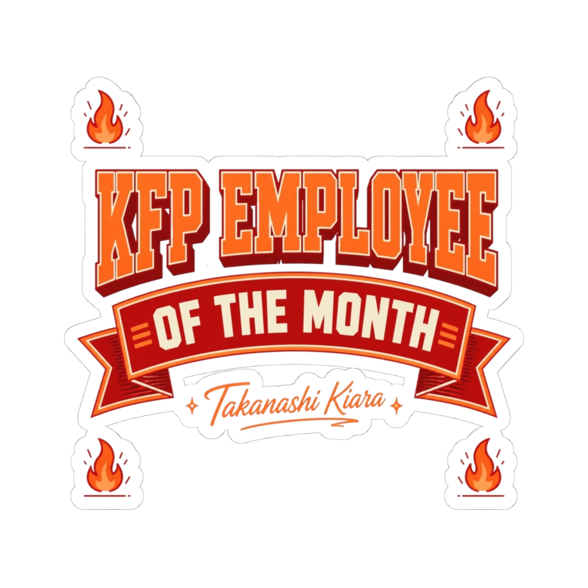 Hololive EN "KFP Employee of the Month" Sticker - Official Stickers merchandise
