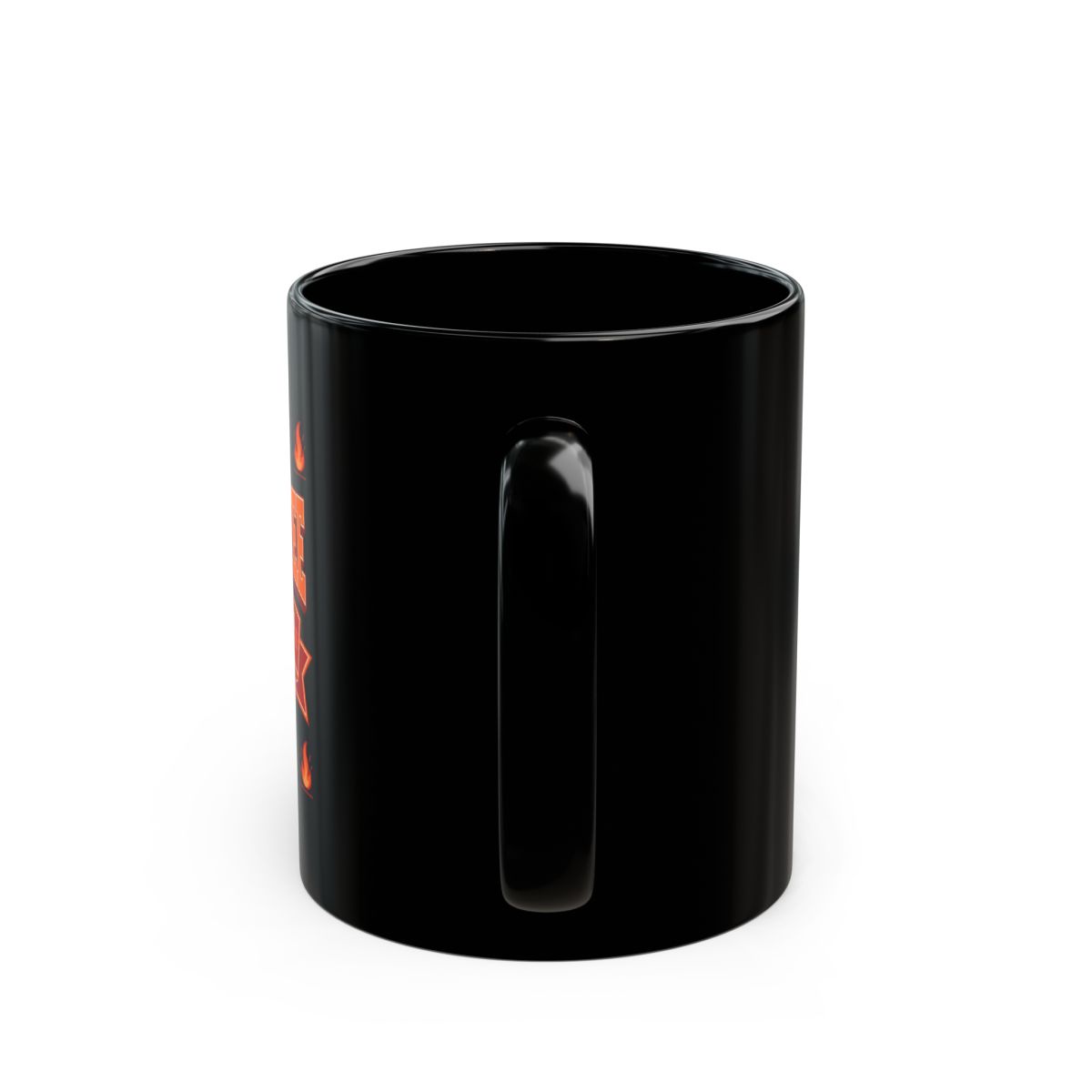Hololive EN "KFP Employee of the Month" Black Mug - alternate angle 4, merchandise