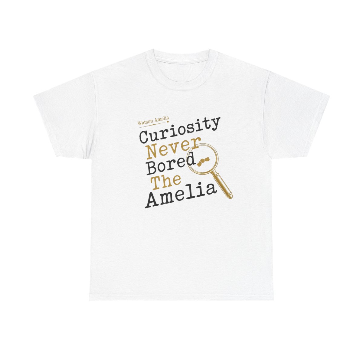 Hololive EN "Curiosity Never Bored The Amelia" Unisex Tee - Official T-Shirts merchandise