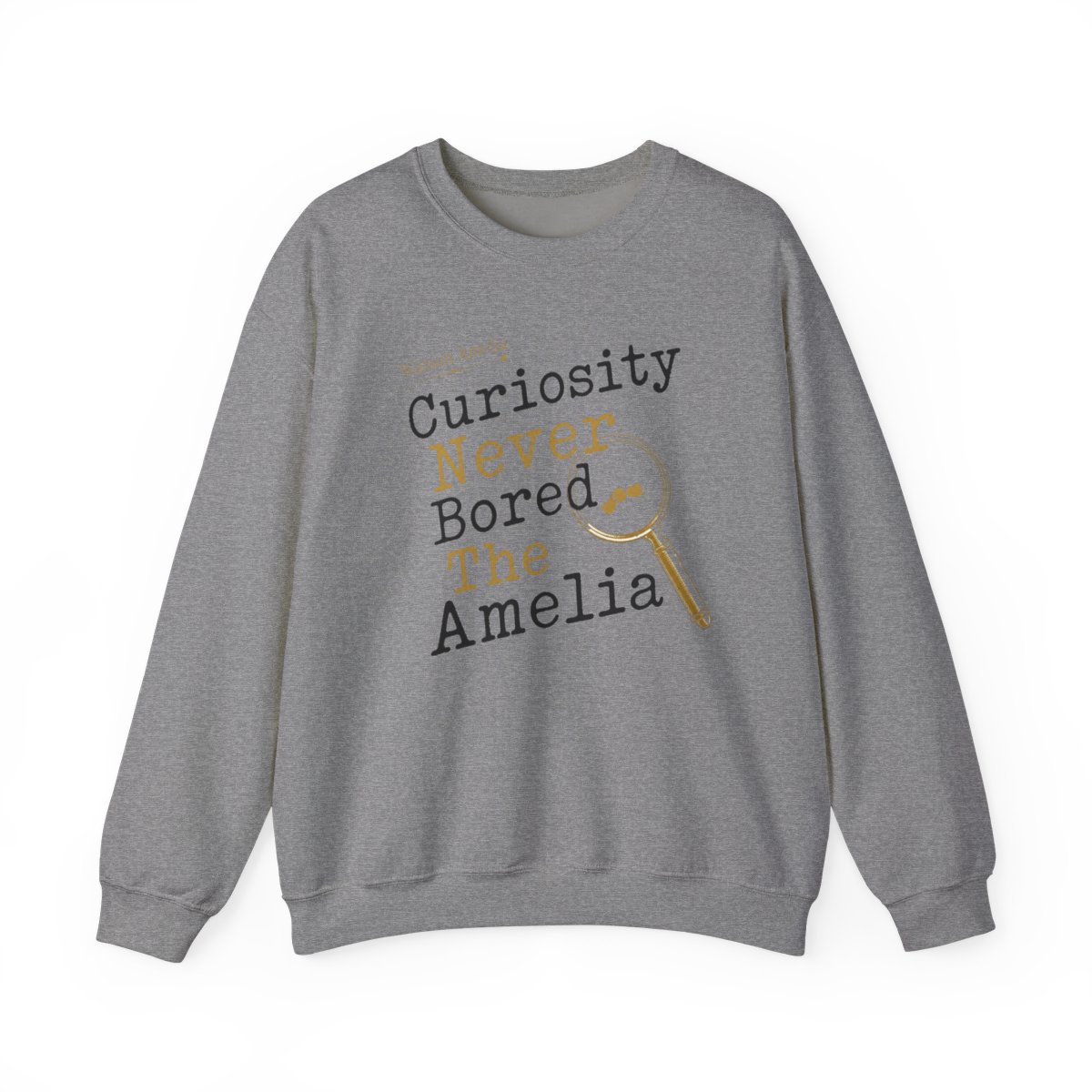 Hololive EN "Curiosity Never Bored The Amelia" Crewneck - Official Sweatshirts merchandise