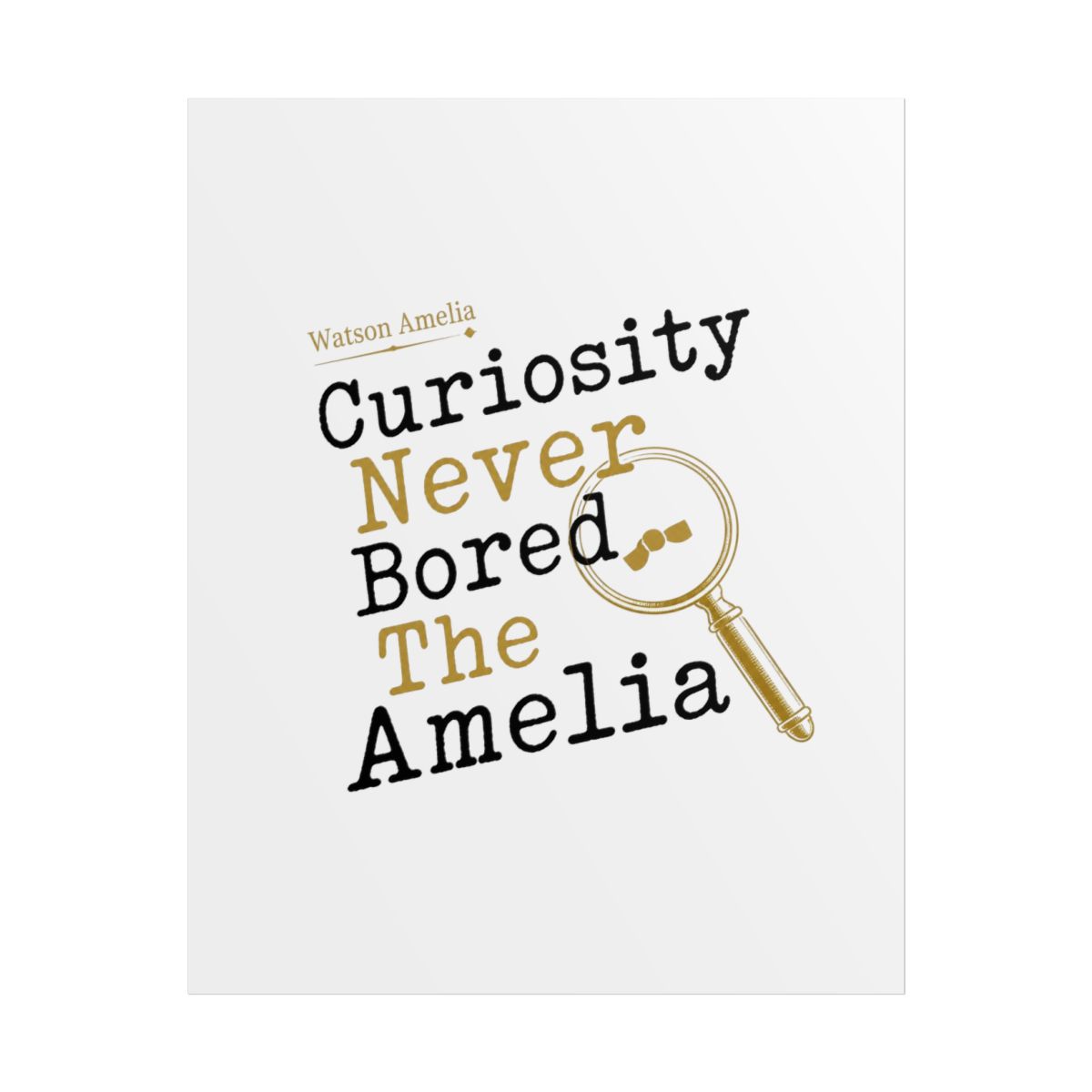Hololive EN "Curiosity Never Bored The Amelia" Poster - Official Posters & Wall Art merchandise