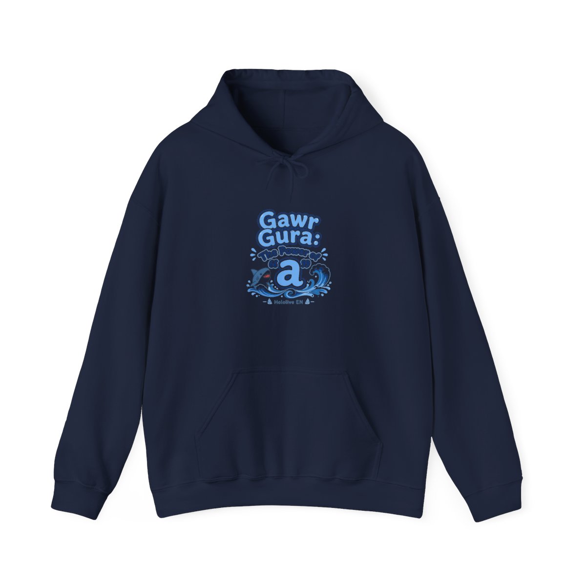 Hololive EN "Gawr Gura: The Power of " Hoodie - alternate angle 3, merchandise