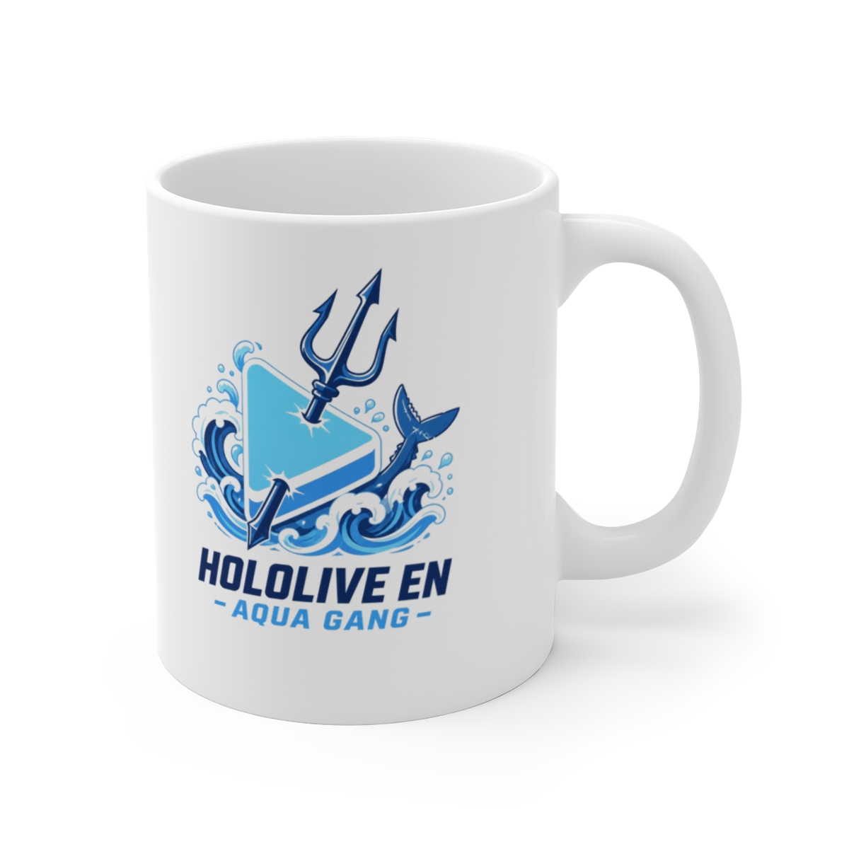 Hololive EN "Hololive EN - Aqua Gang" White Mug - Official Mugs & Drinkware merchandise