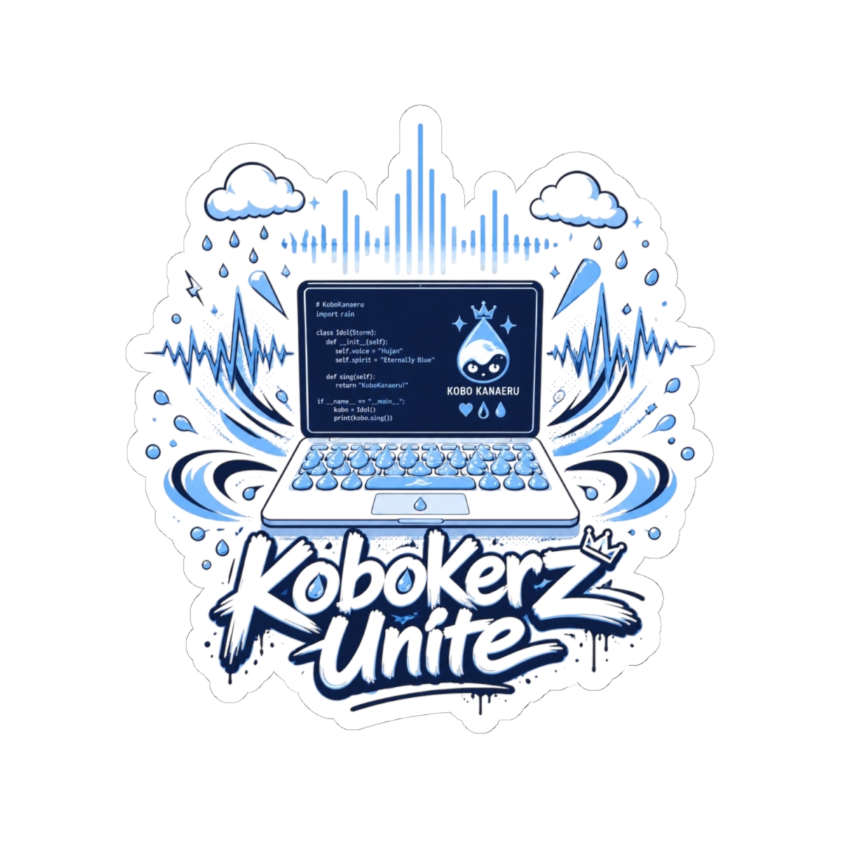Kobo Kanaeru "Kobokerz Unite" Sticker - alternate angle 2, merchandise