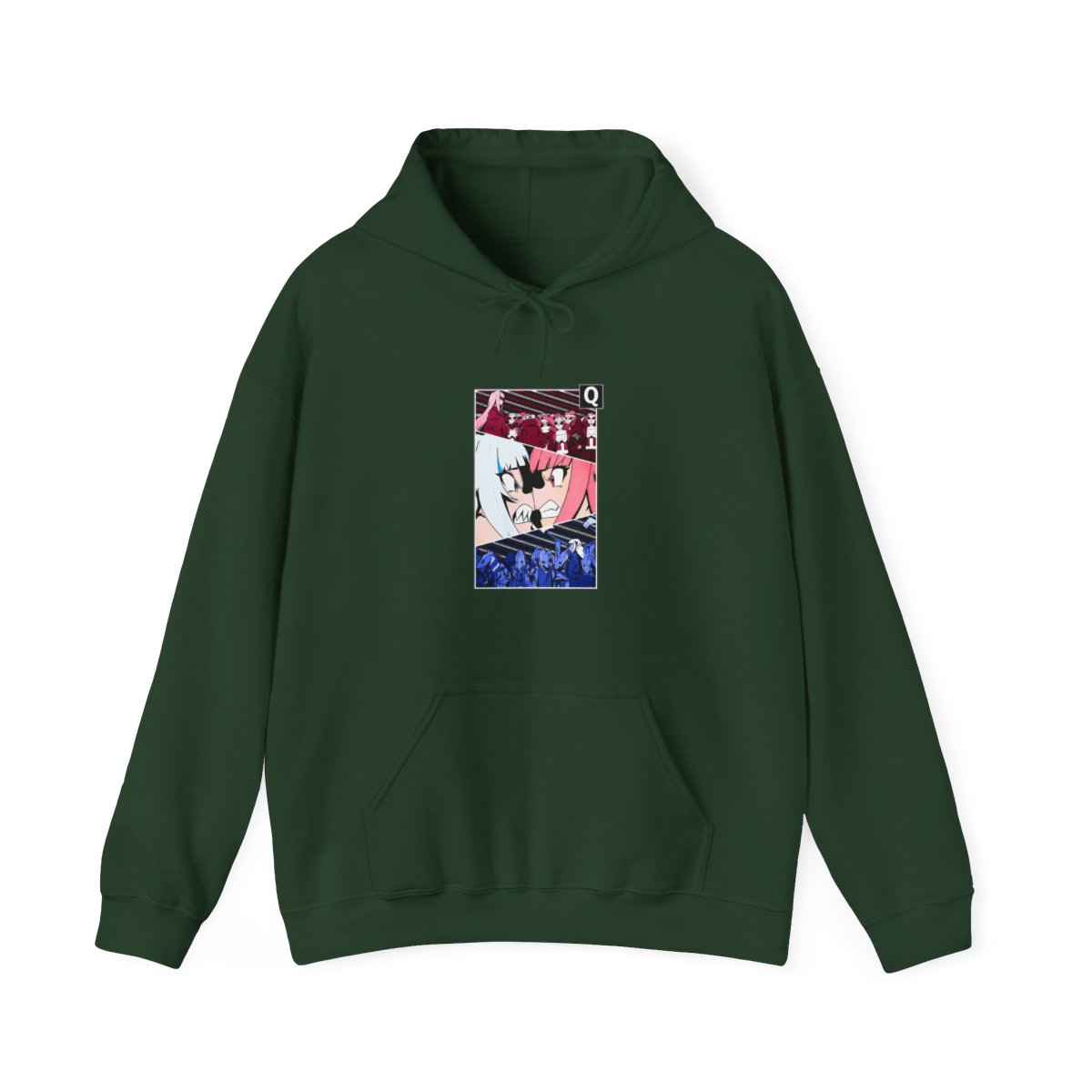 Q | Gawr Gura & Calliope Mori Hololive En Hoodie - alternate angle 2, merchandise