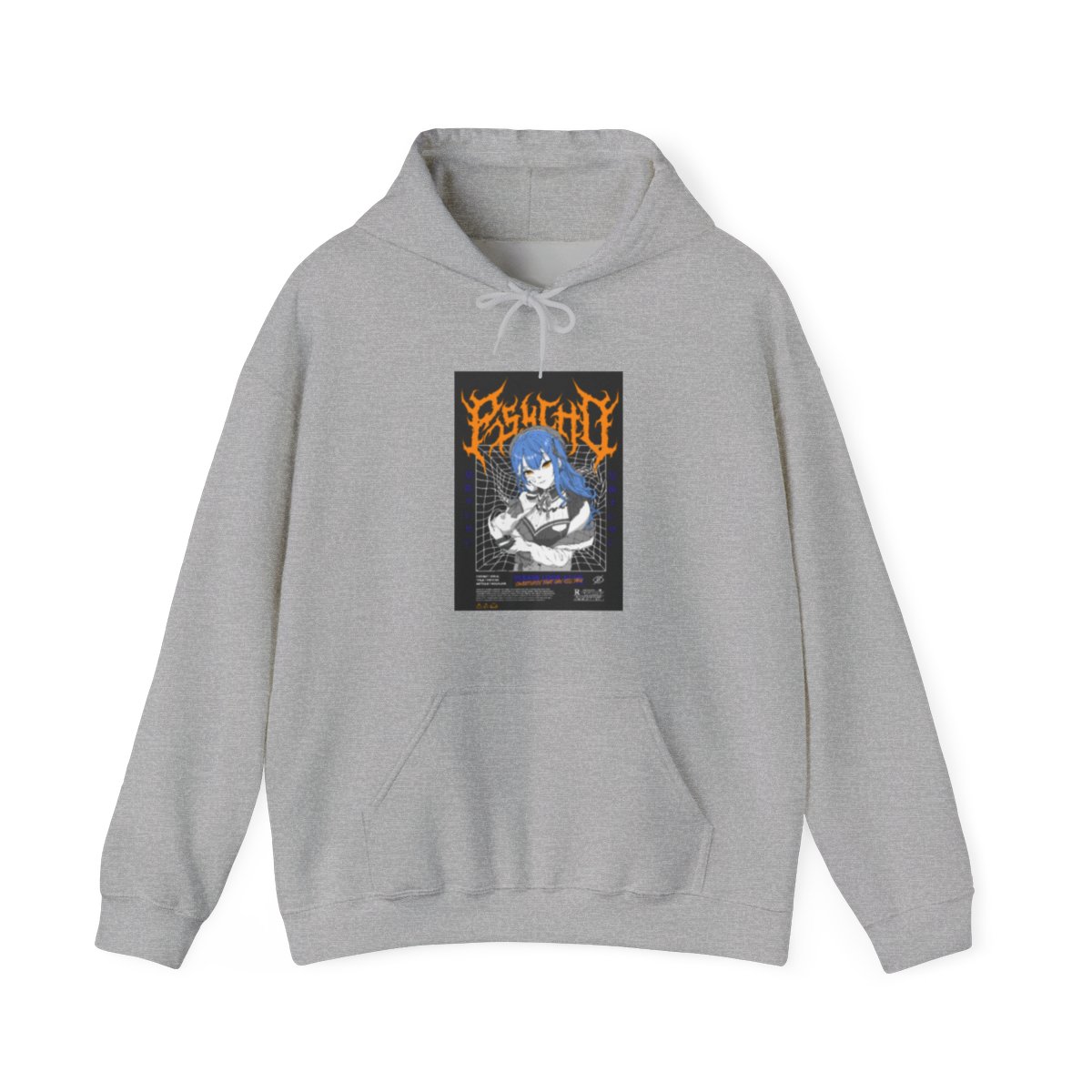 Hololive Psycho Black & Orange Artist Design Hoodie - Official Hoodies merchandise