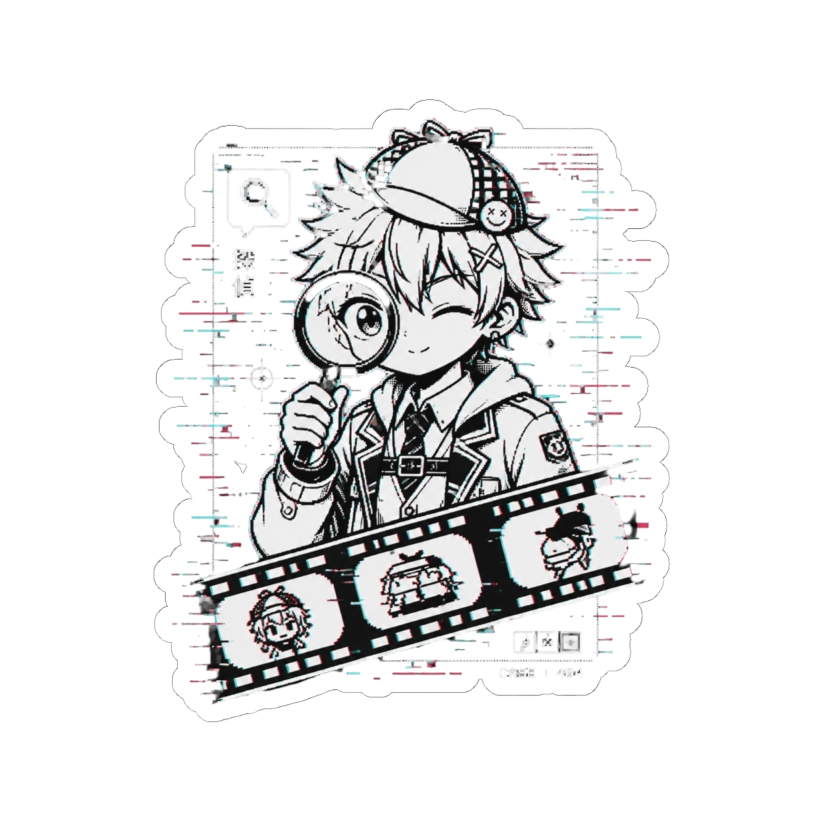 Amelia Watson Hololive English Glitched Sticker - Official Stickers merchandise