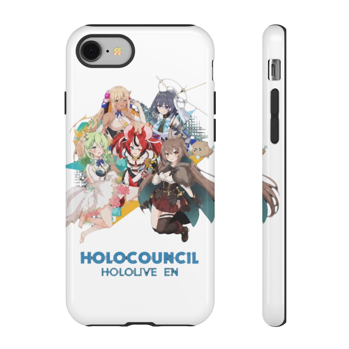 Hololive EN - All Hololive Council (Hakos Baelz, Nanashi Mumei, Tsukumo Sana, Ceres Fauna, Ouro Kronii) Phone Case - Official Phone Cases merchandise