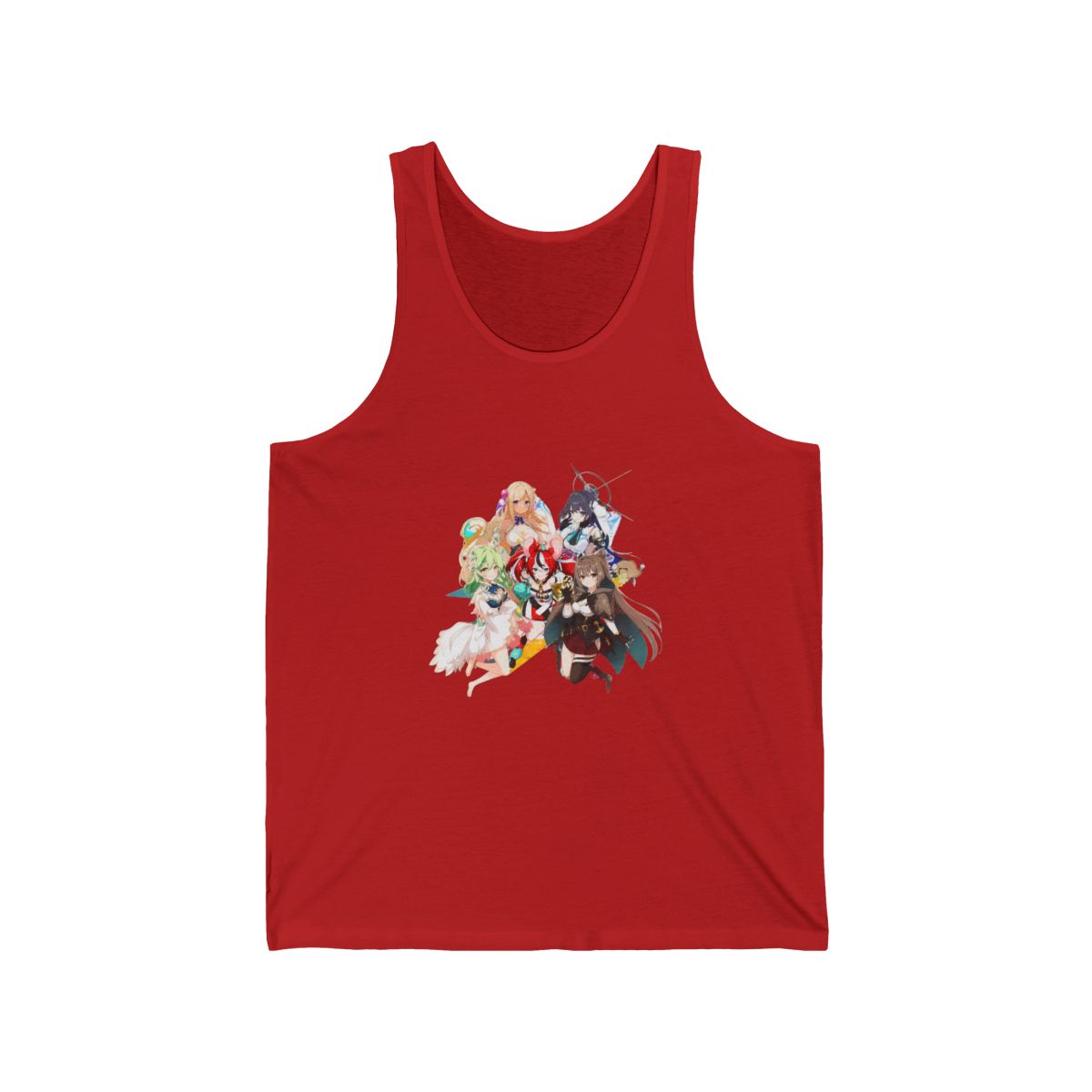 Hololive EN - All Hololive Council (Hakos Baelz, Nanashi Mumei, Tsukumo Sana, Ceres Fauna, Ouro Kronii) Tank Top - Official Tank Tops merchandise