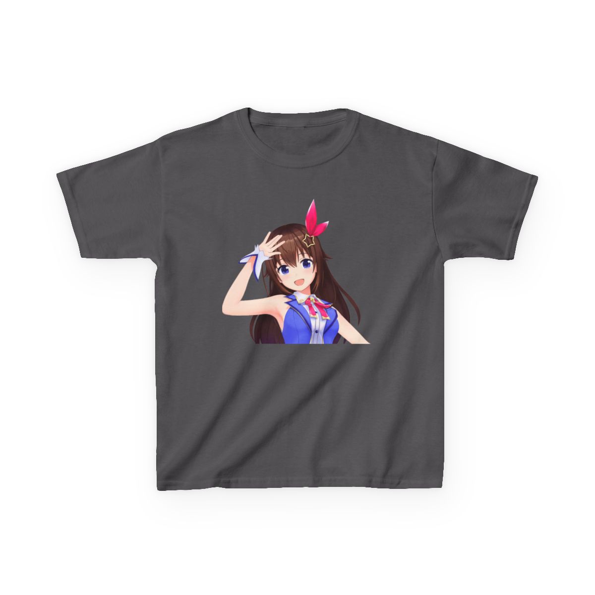 Hololive Character Salute Kids T-Shirt | Hololive EN - alternate angle 2, merchandise