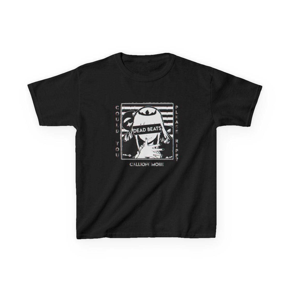 Calliope Mori Glitched Kids T-Shirt | Hololive EN - alternate angle 2, merchandise