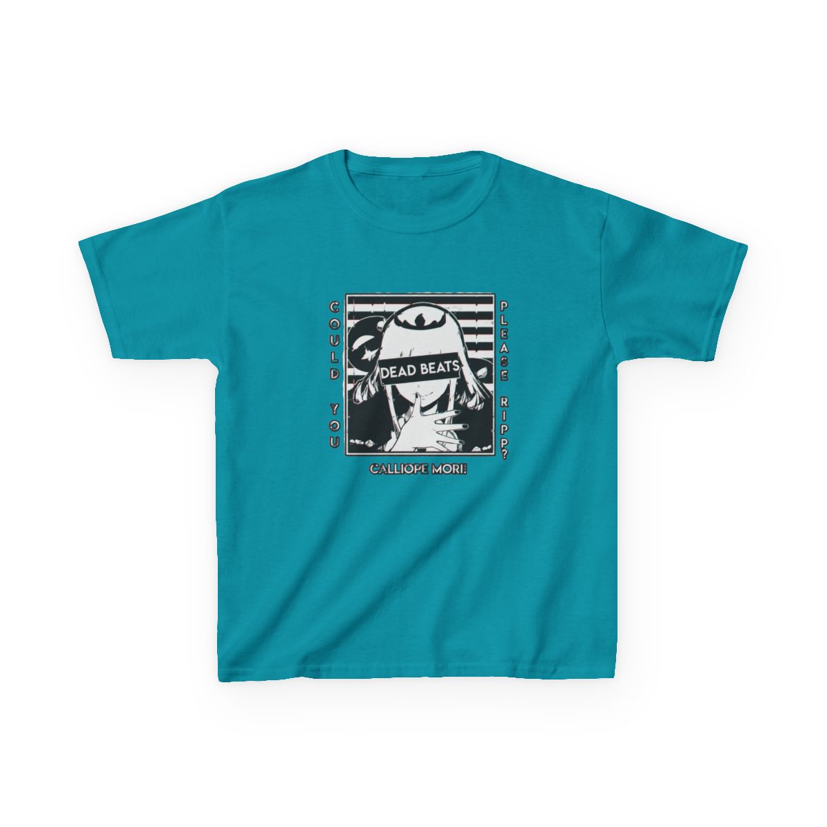 Calliope Mori Glitched Kids T-Shirt | Hololive EN - alternate angle 5, merchandise