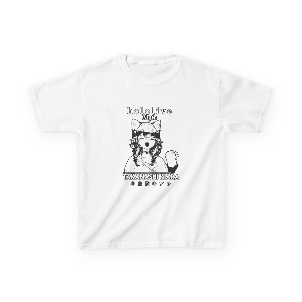 Takanashi Kiara Hololive English HoloMyth Kids T-Shirt - alternate angle 4, merchandise