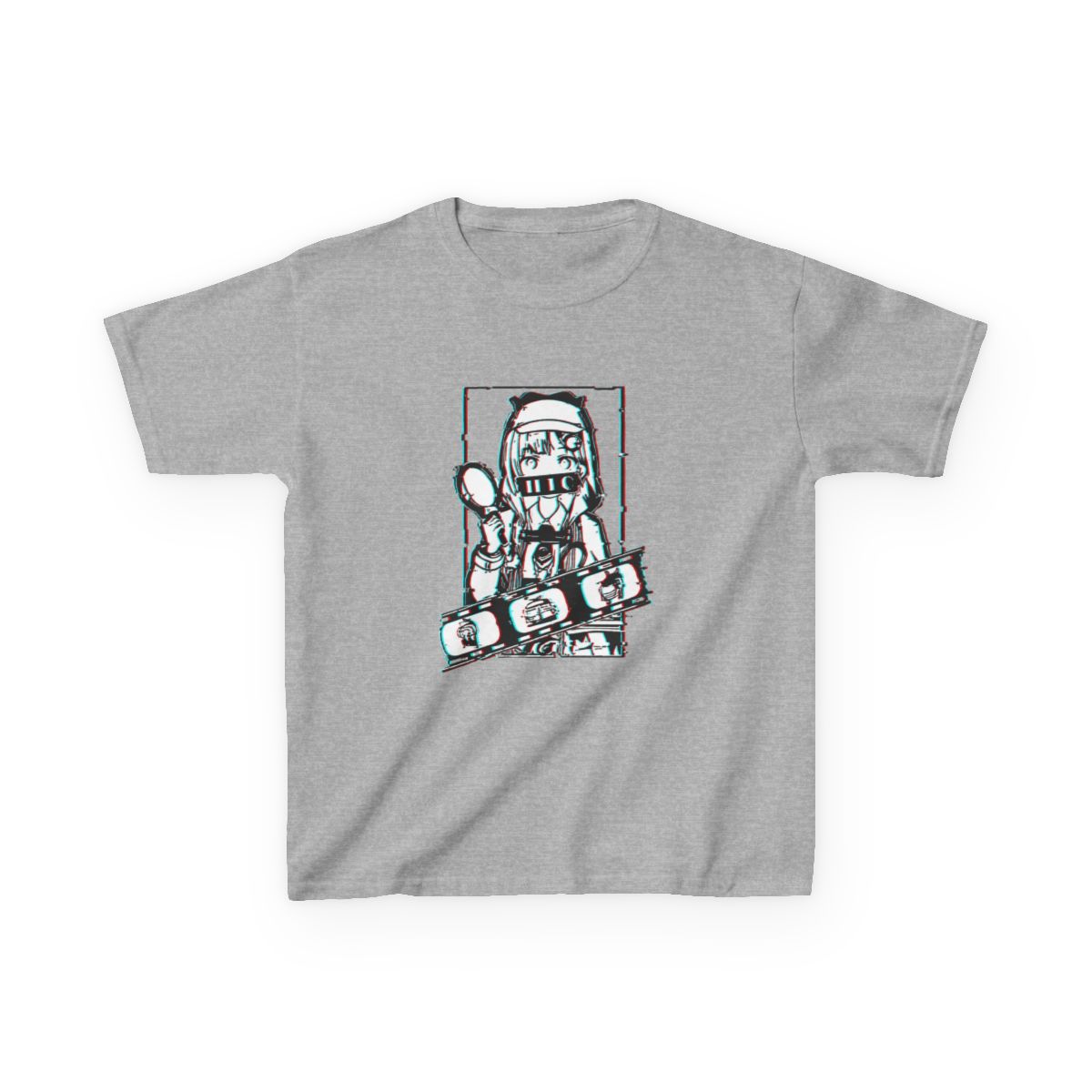 Amelia Watson Hololive English Glitched Kids T-Shirt - alternate angle 5, merchandise