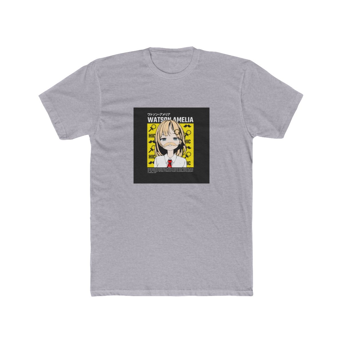Amelia Watson with Mustache T Shirt | Hololive EN - alternate angle 5, merchandise