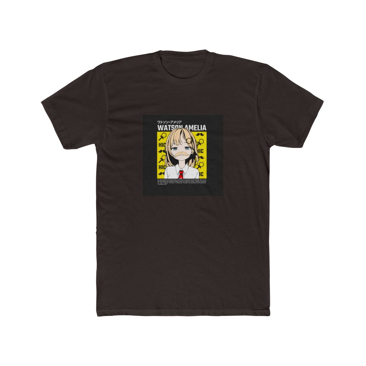 Amelia Watson with Mustache T Shirt | Hololive EN - alternate angle 4, merchandise