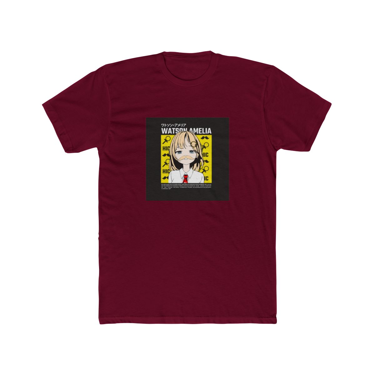 Amelia Watson with Mustache T Shirt | Hololive EN - alternate angle 2, merchandise